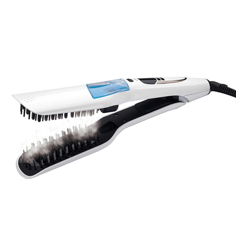 SteamGlide™ Professional Straightener brush Titanium Curling Flat Iron