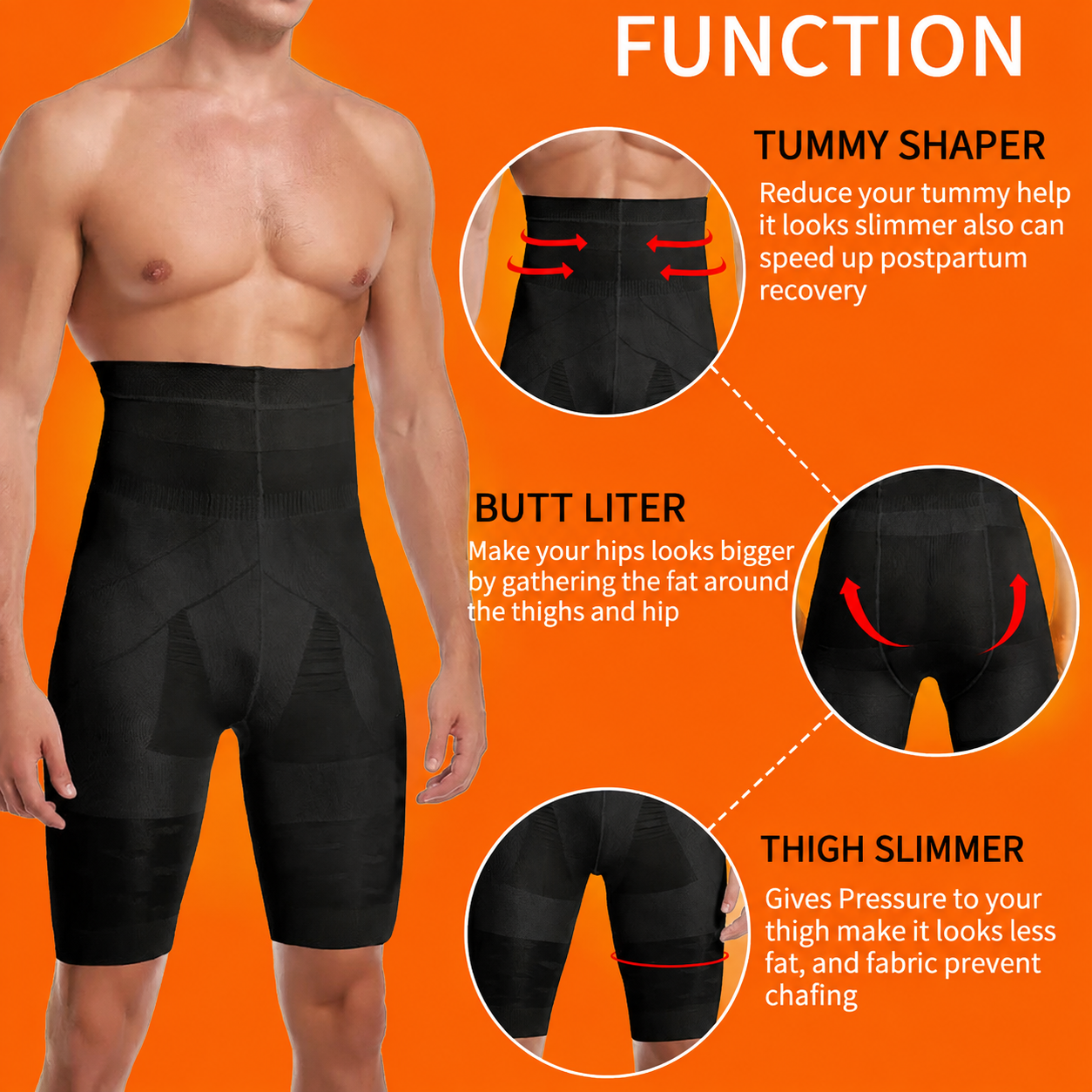 Men Tummy Control Shorts - flattens the tummy