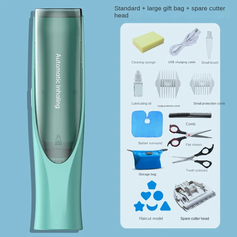 LilTrim™ Infant-Friendly Electric Styler – Low-Noise, Washable Trimmer with Auto Suction