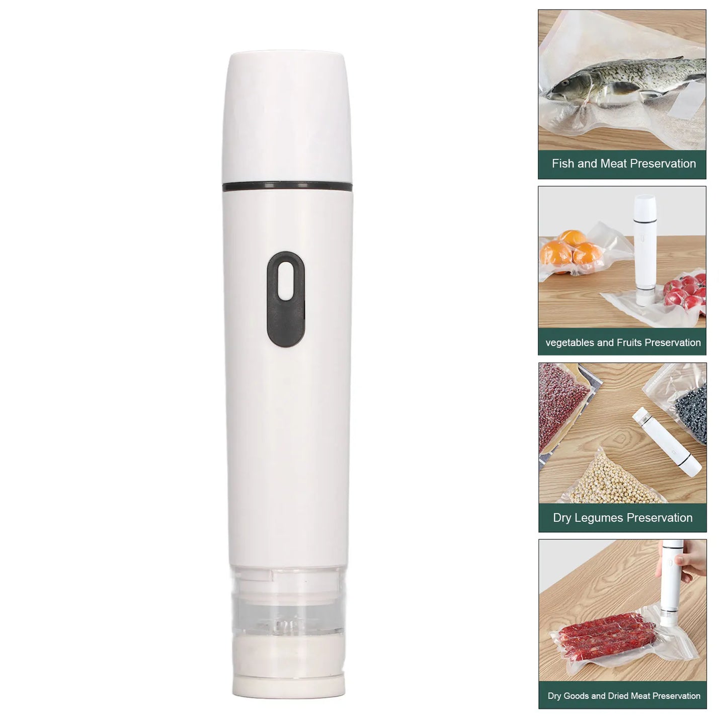 FreshSeal™ Cordless Food Saver – Compact Electric Vacuum Pump for Airtight Storage