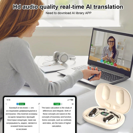 GlobeSpeak™ 3-in-1 AI-Powered Interpreter Earset