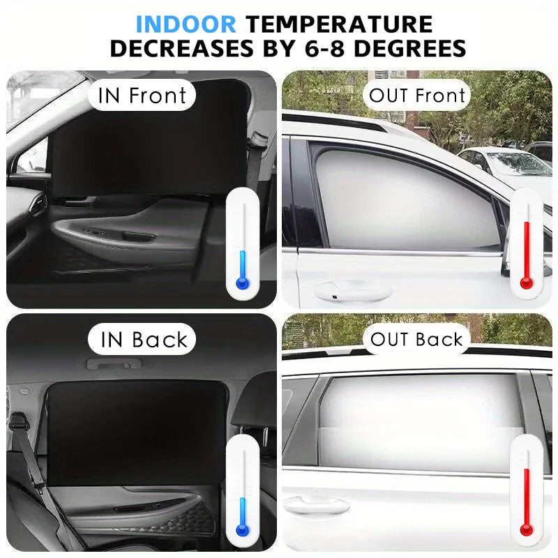 SolarShade™ Magnetic Car Curtains – Interior Protection from Heat and Glare for All Windows