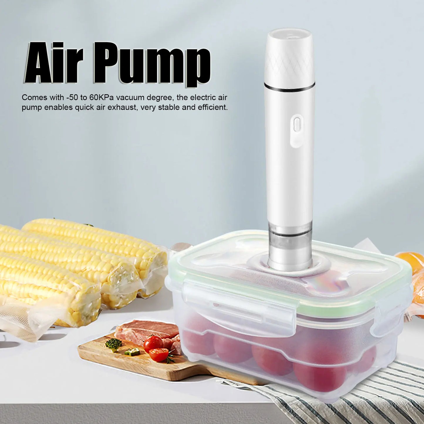 FreshSeal™ Cordless Food Saver – Compact Electric Vacuum Pump for Airtight Storage