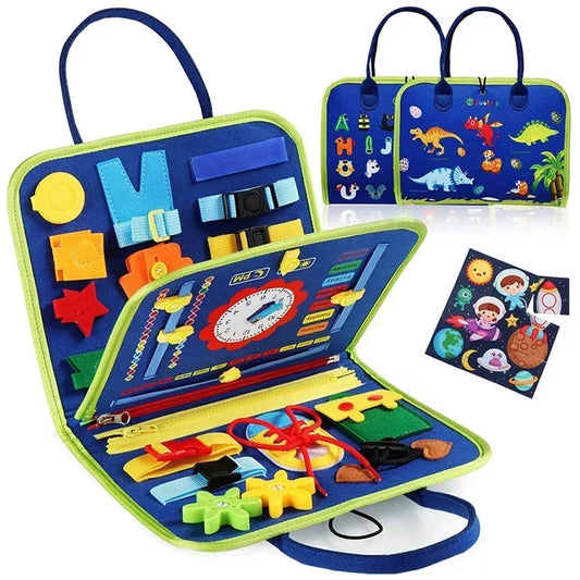 Kids Travel Toy Felt Activity, Educational Sensory Learning Book
