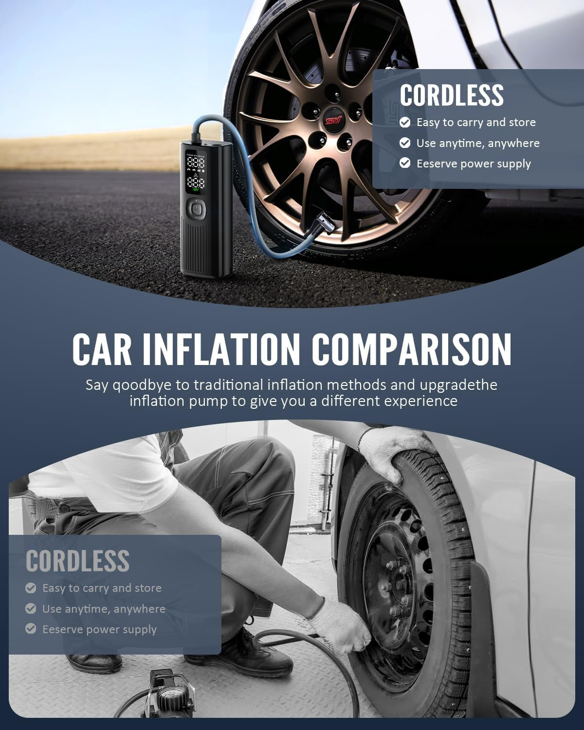Tire Inflator Portable Air Compressor