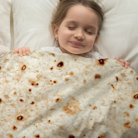 TortillaWrap™ Flannel Fun Blanket – Cozy, Round & Full of Personality