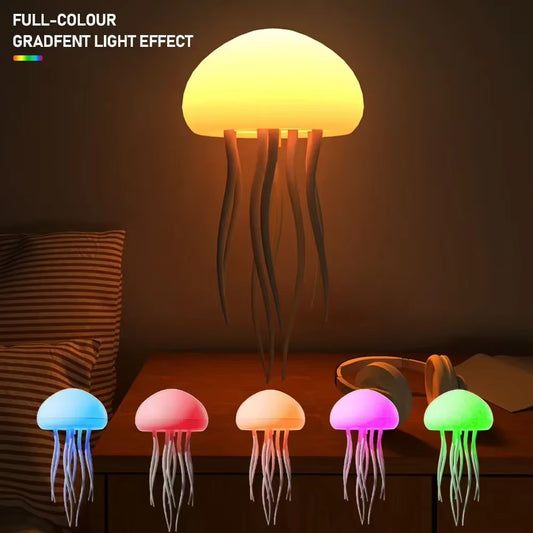 GlowJelly™  Bedside Lamp – Cute Voice-Control LED Night Light 