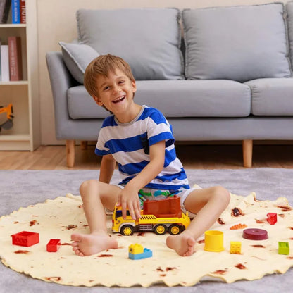TortillaWrap™ Flannel Fun Blanket – Cozy, Round & Full of Personality