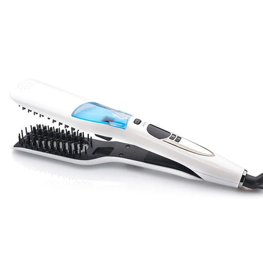 SteamGlide™   Professional  Straightener brush Titanium Curling Flat Iron