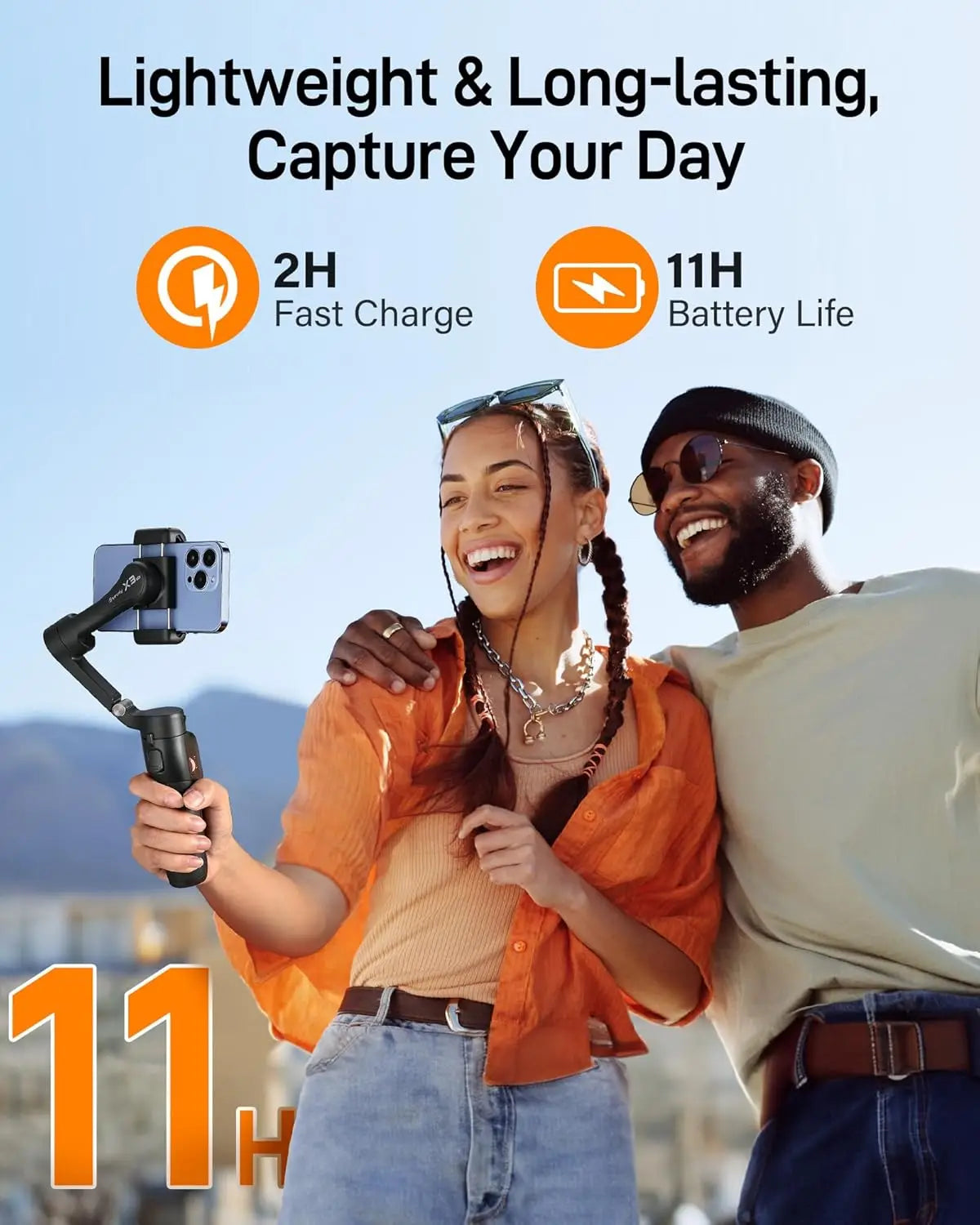  Control and Foldable Phone Stabilizer for Iphone/Samsung/Xiaomi/Huaweii
