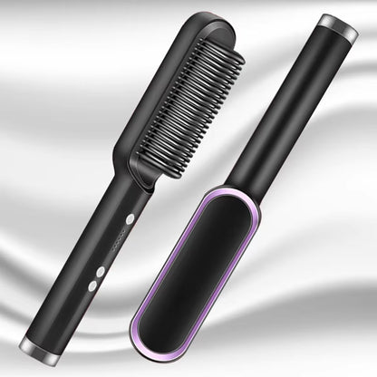 GlowGlide™ Ceramic Electric Hair Straightener Brush 