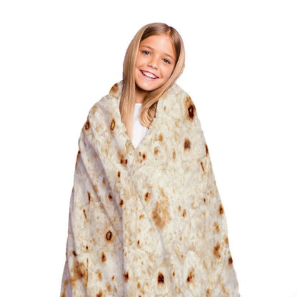 TortillaWrap™ Flannel Fun Blanket – Cozy, Round & Full of Personality