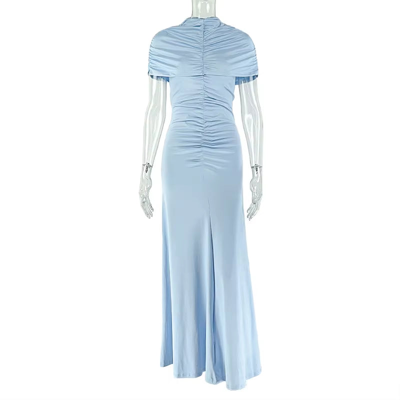 Women’s Elegant Ruched Maxi Dress 
