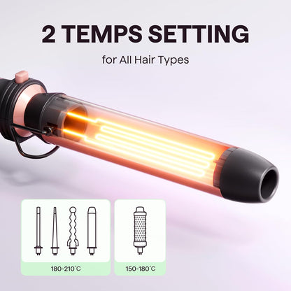  LuxeTwist™ 5-in-1 Hair Styling Set  Fast Heat, Flawless Finish