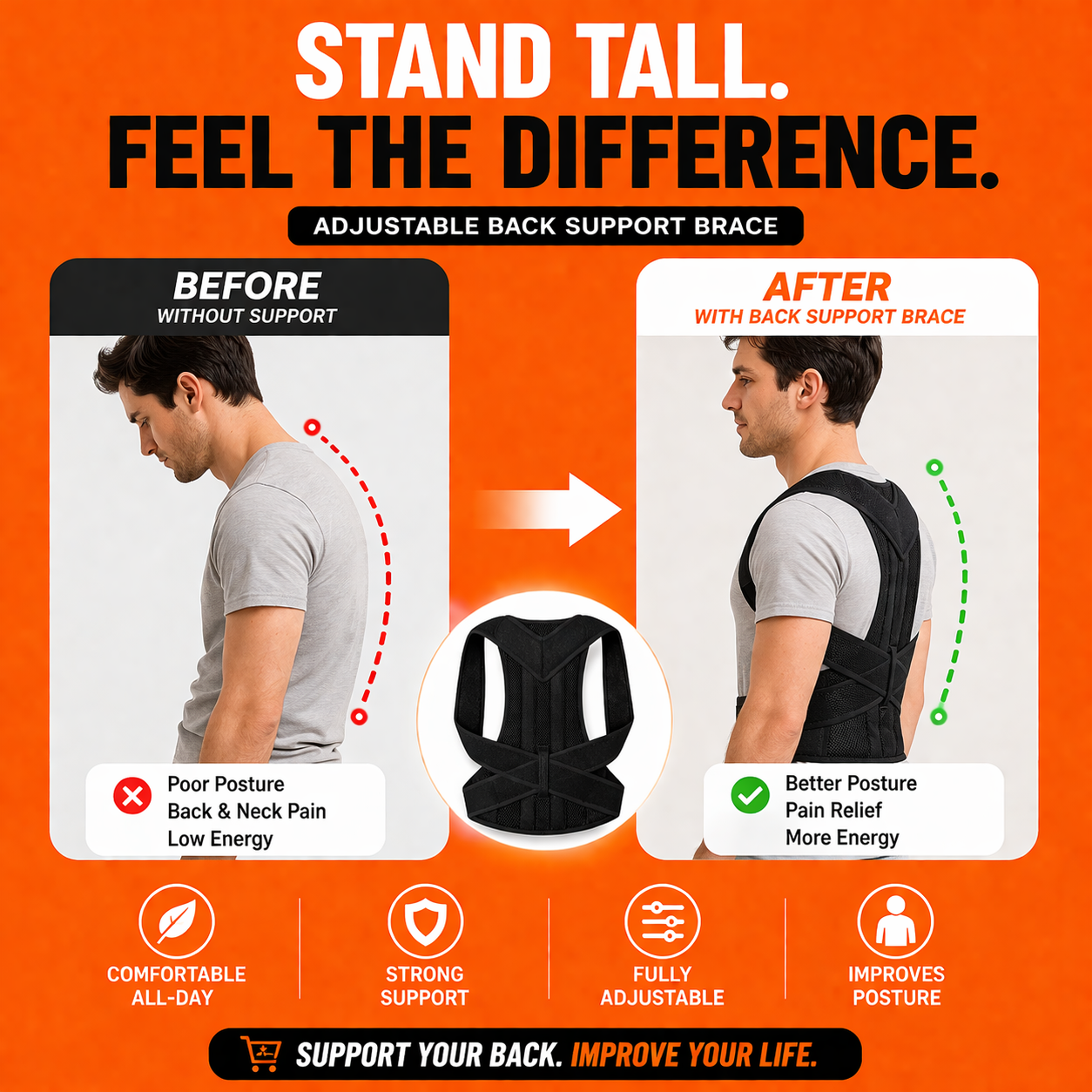 Adjustable Back Support Brace