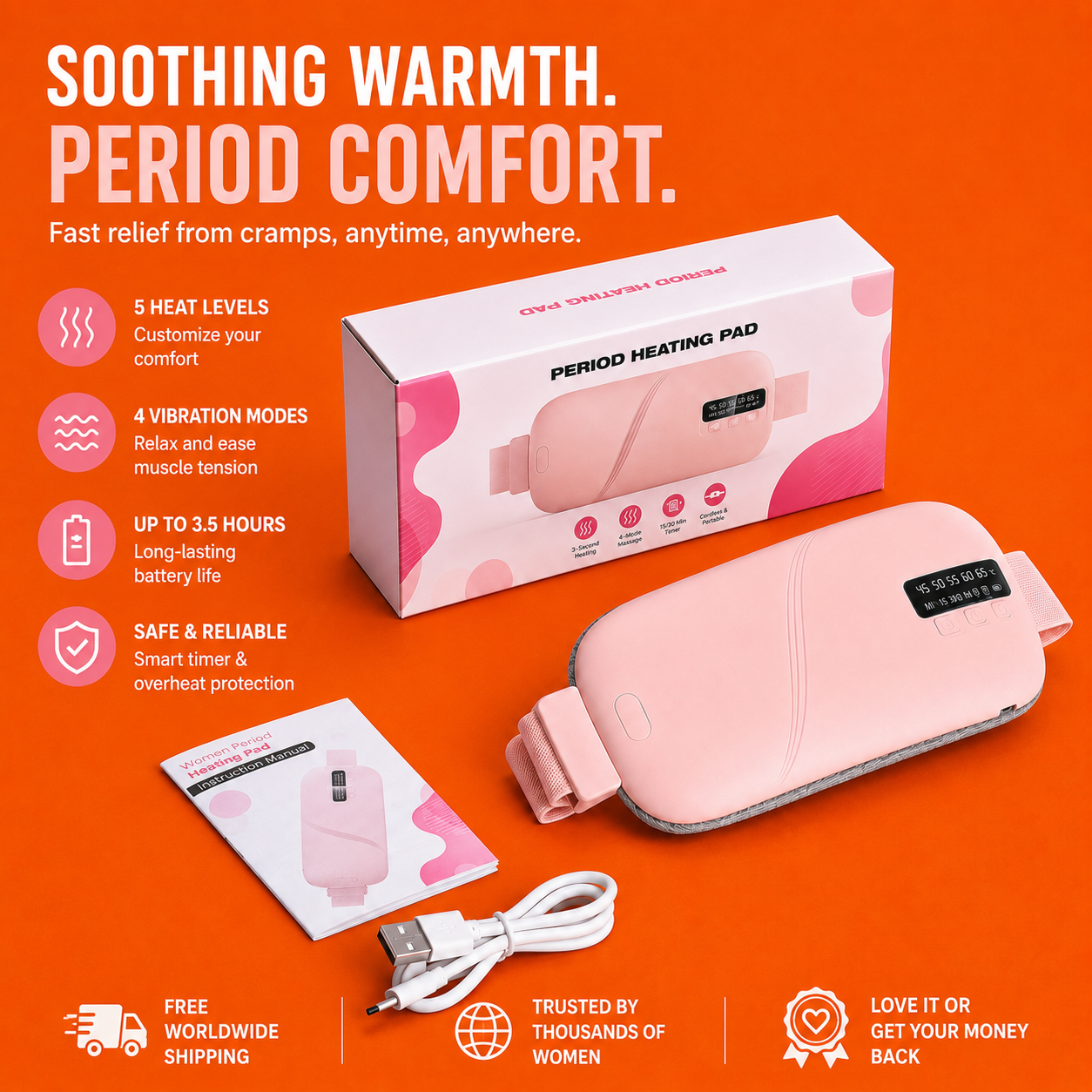 CrampRelief™ Period Heating pad