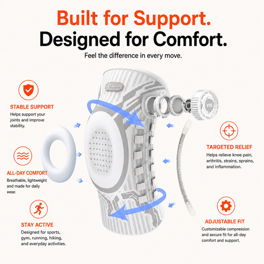 JointEase™ Advanced Knee Support Brace with Adjustable Compression Knob