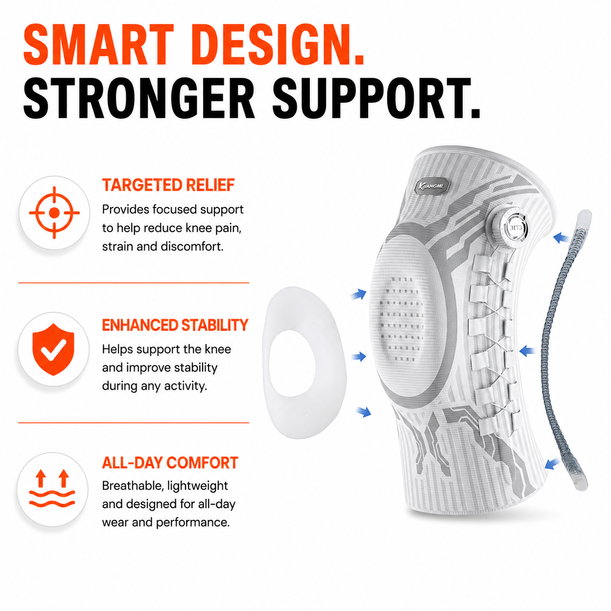 JointEase™ Advanced Knee Support Brace with Adjustable Compression Knob