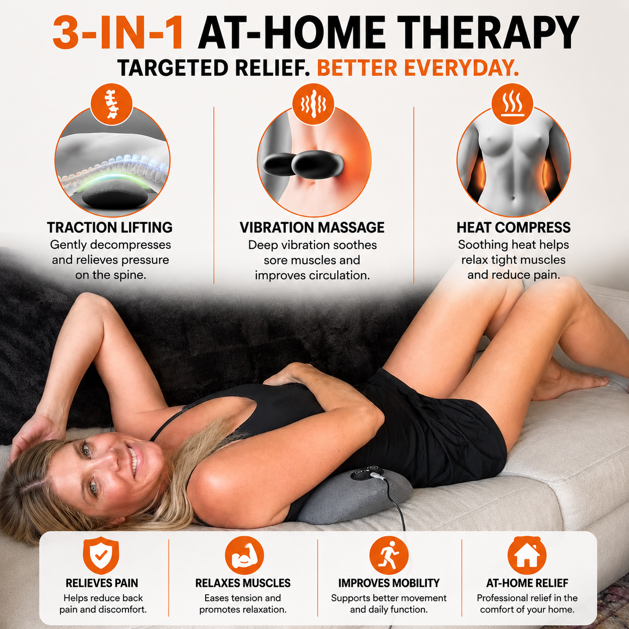 BackRevive™ 3-in-1 Lower Back Pain Relief