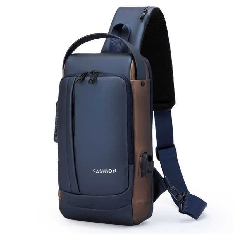  UrbanShield™ Sling Pack – USB Charging Shoulder Bag with Secure Access & Travel-Ready Design