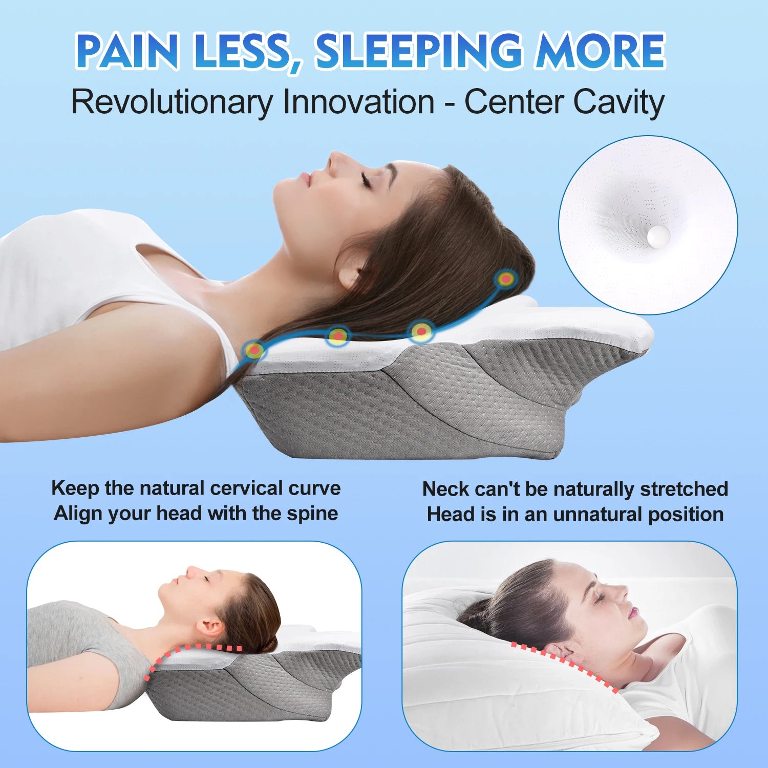 OrthoEase™ Pillow – Wake Up Refreshed, Pain-Free