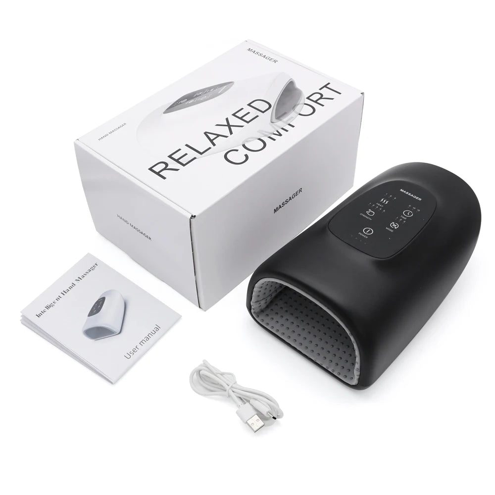 RelaxaGrip™ Smart Hand Therapy Massager – Heat & Compression Comfort