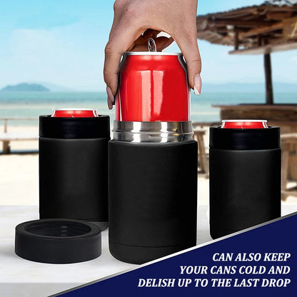 12Oz Stainless Steel Beer Cold Storage Tank with Opener Double Wall Vacuum Insulated Thermos Bottle for Drink Can Mug Cool Cold