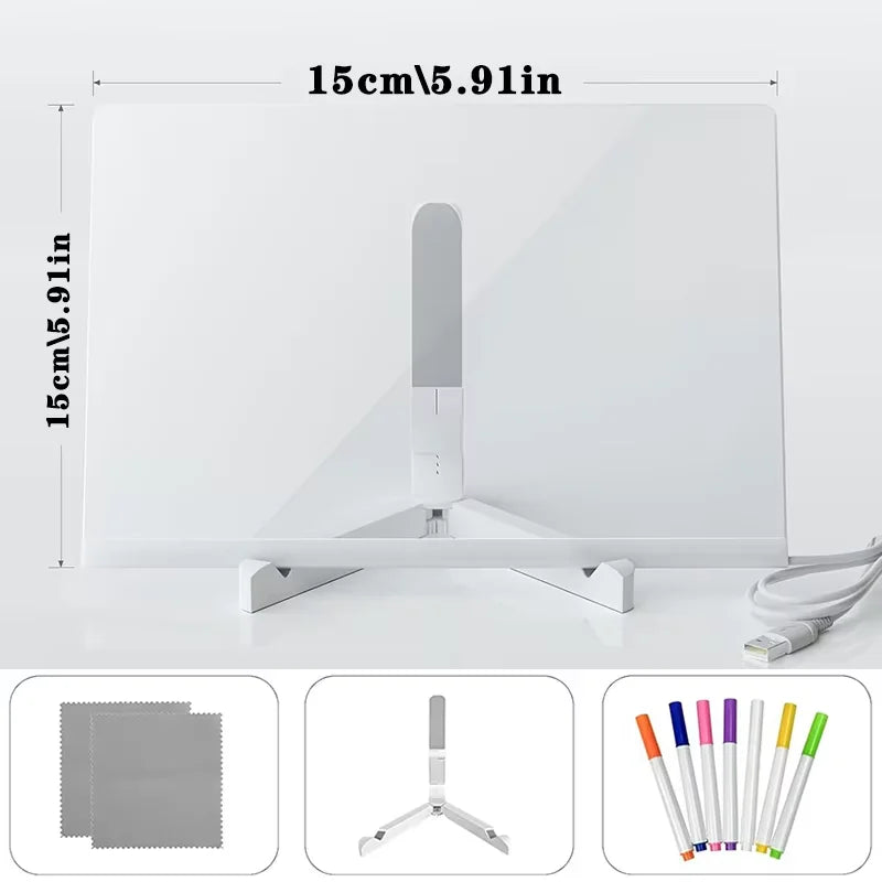 Children Magic Light Board Luminous Toys LED Drawing Blackboard Art Graffiti Coloring Acrylic Board Montessori Kids Toys Girls