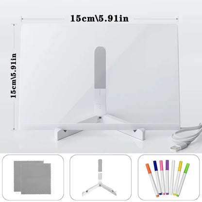 Children Magic Light Board Luminous Toys LED Drawing Blackboard Art Graffiti Coloring Acrylic Board Montessori Kids Toys Girls