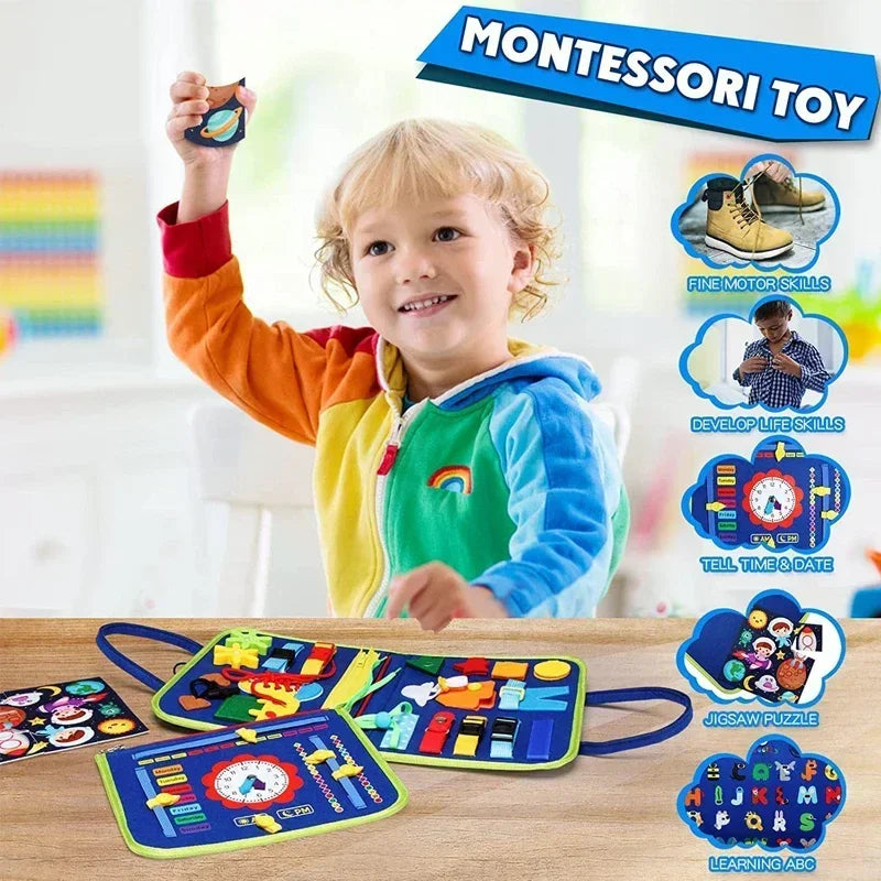 Kids Travel Toy Felt Activity, Educational Sensory Learning Book