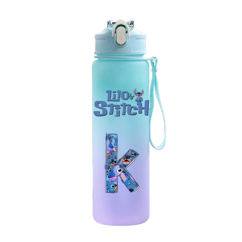 Back to school Lilo stitch 750ML Letter A-Z Print  Water Bottle 