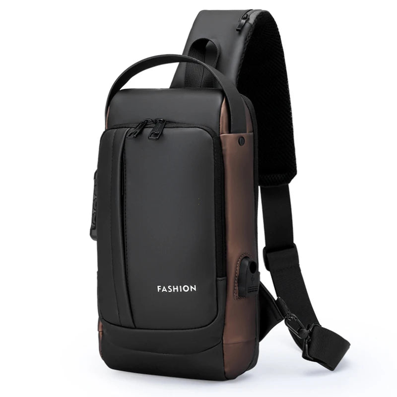  UrbanShield™ Sling Pack – USB Charging Shoulder Bag with Secure Access & Travel-Ready Design