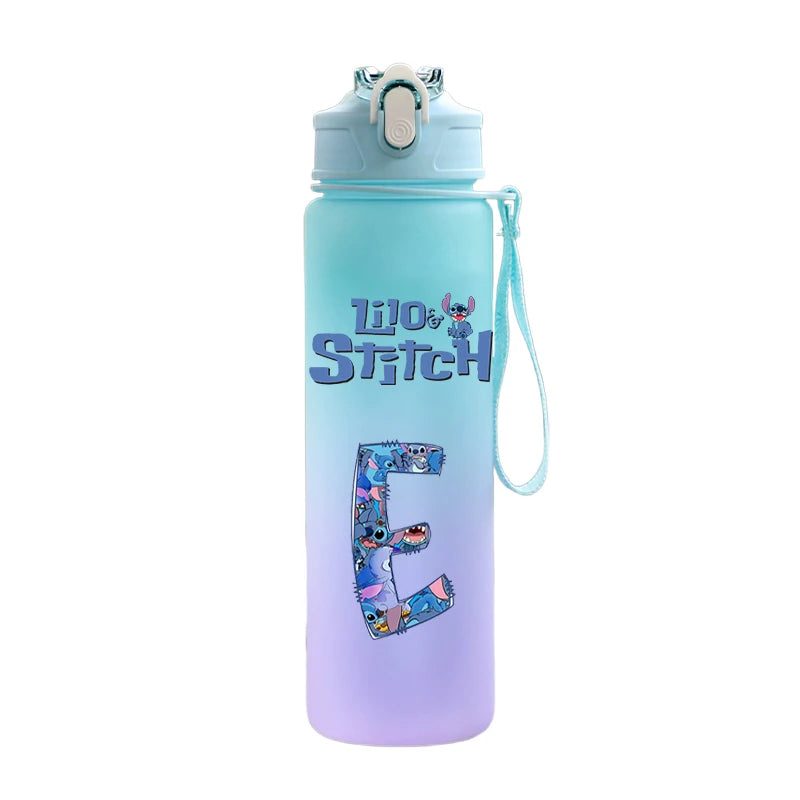 Back to school Lilo stitch 750ML Letter A-Z Print  Water Bottle 