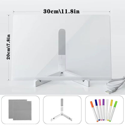 Children Magic Light Board Luminous Toys LED Drawing Blackboard Art Graffiti Coloring Acrylic Board Montessori Kids Toys Girls