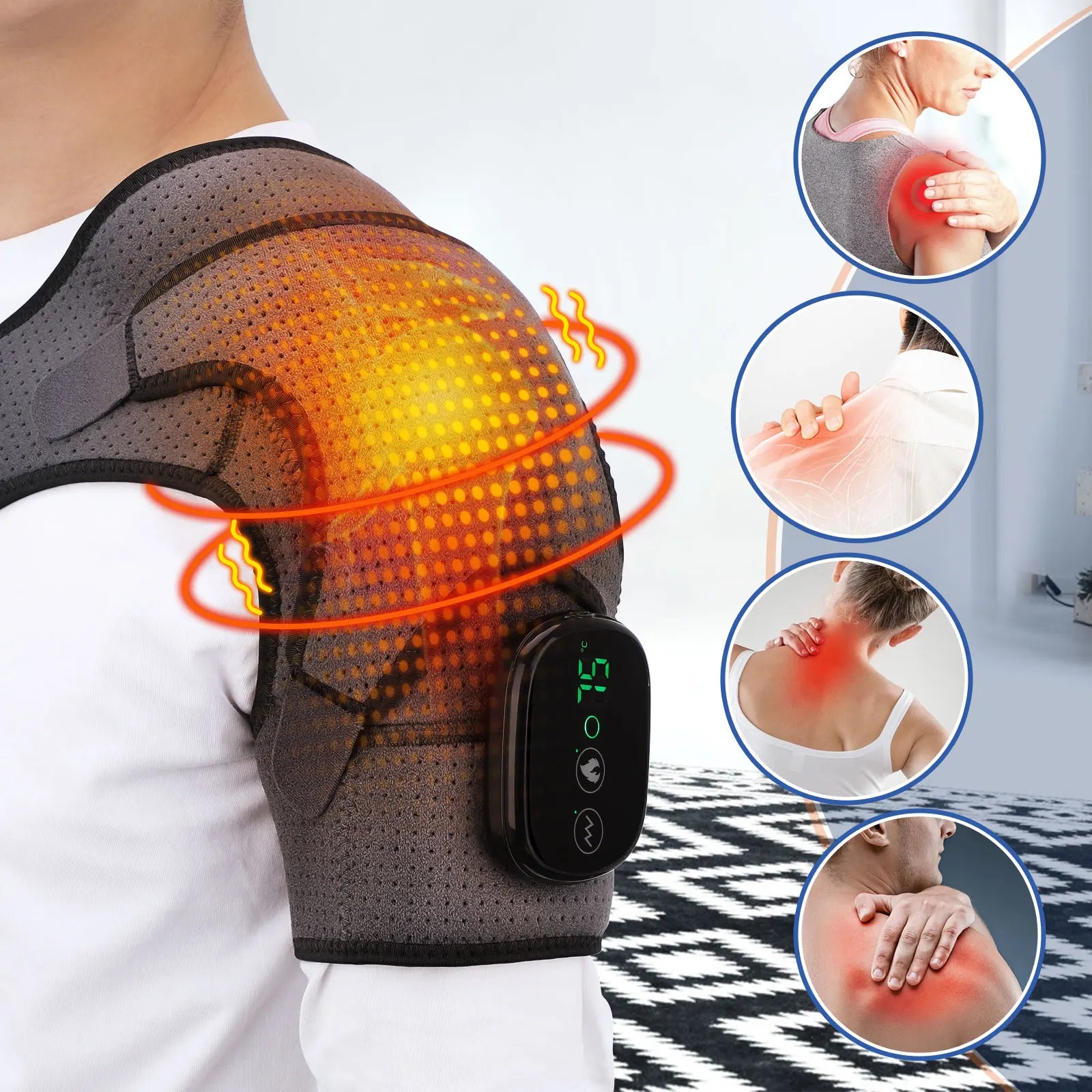  Heating Shoulder Massage Brace 