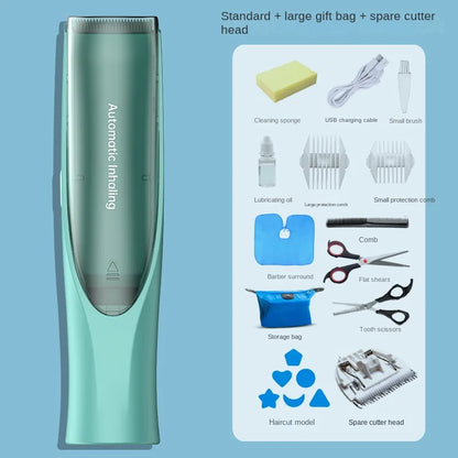  LilTrim™  Infant-Friendly Electric Styler – Low-Noise, Washable Trimmer with Auto Suction
