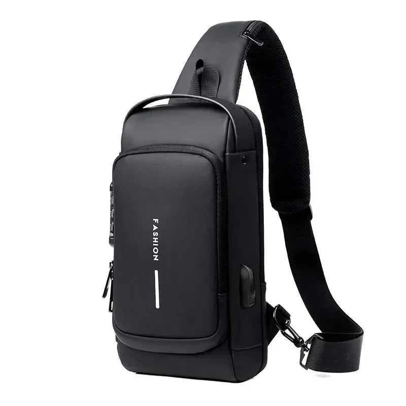  UrbanShield™ Sling Pack – USB Charging Shoulder Bag with Secure Access & Travel-Ready Design