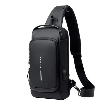  UrbanShield™ Sling Pack – USB Charging Shoulder Bag with Secure Access & Travel-Ready Design