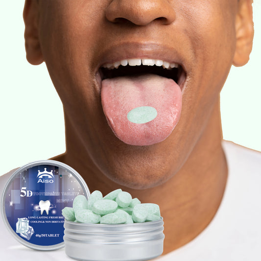 50-Count Chewable Toothpaste Tabs – Compact Mint Tablets for Fresh Breath & Deep Cleaning