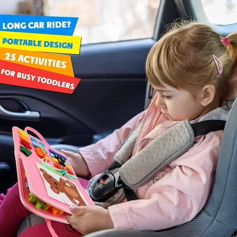 Kids Travel Toy Felt Activity, Educational Sensory Learning Book