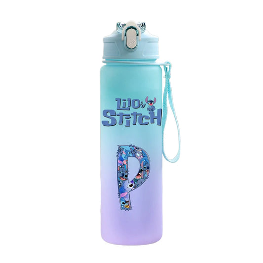 Back to school Lilo stitch 750ML Letter A-Z Print  Water Bottle 
