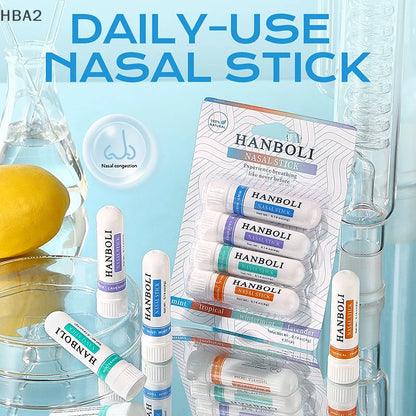 4Pcs Nasal Stick Boosts Focus Enhances Breathing Provides Fresh Sensation Aromatherapy Inhaler Prevent Drowsy Driving