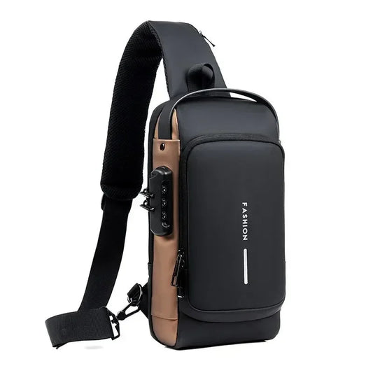  UrbanShield™ Sling Pack – USB Charging Shoulder Bag with Secure Access & Travel-Ready Design