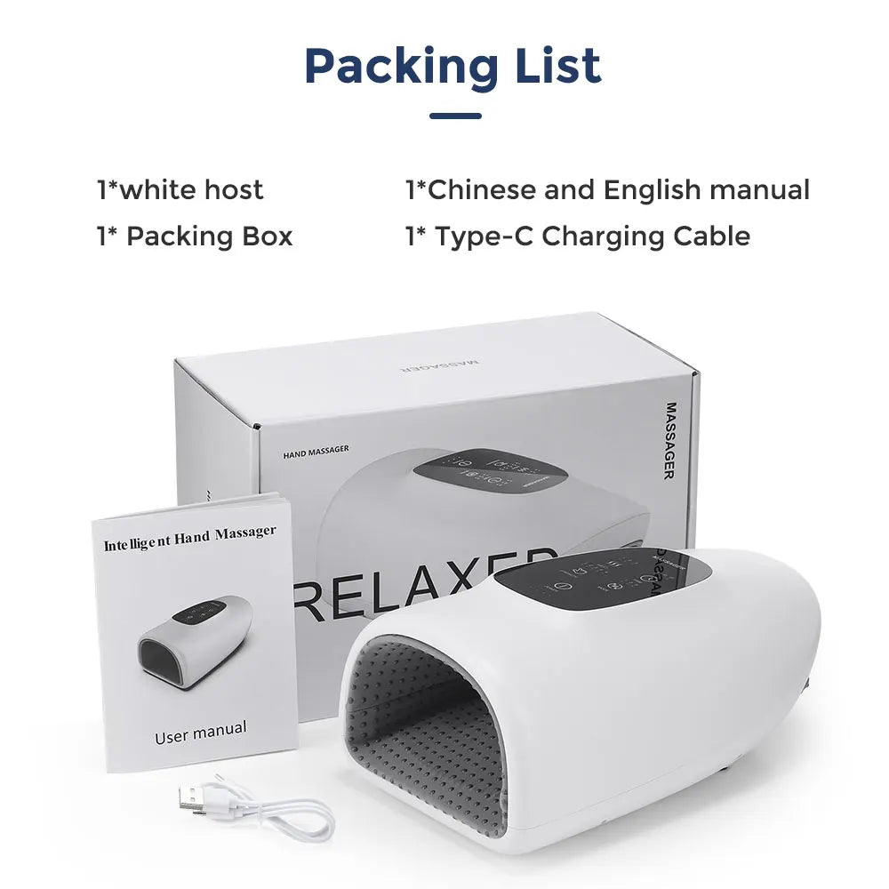 RelaxaGrip™ Smart Hand Therapy Massager – Heat & Compression Comfort