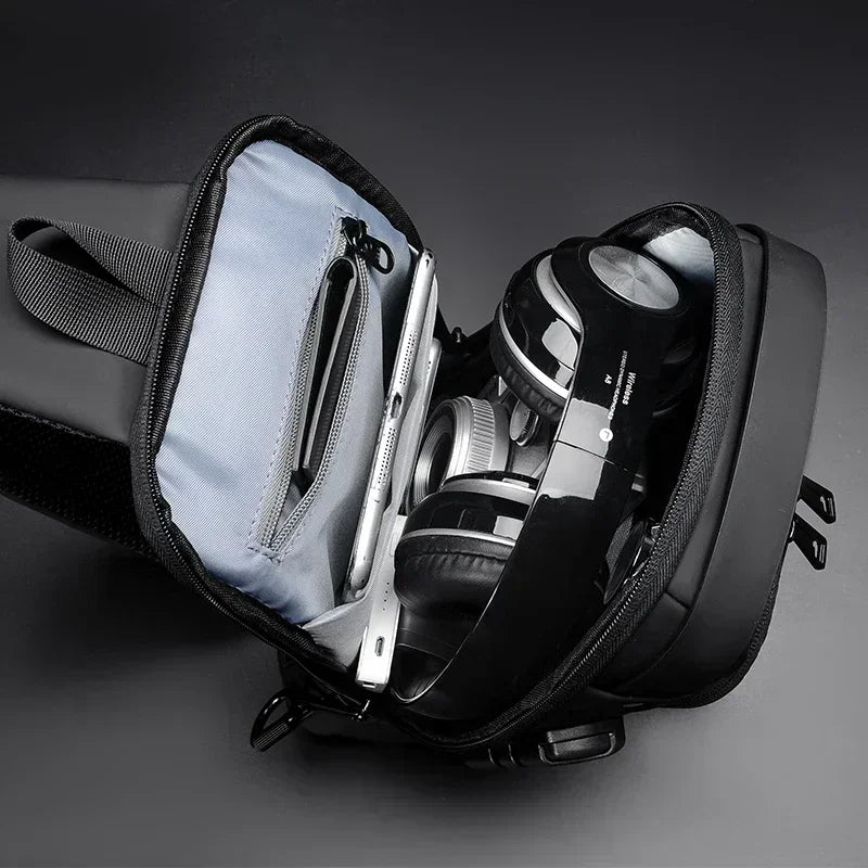  UrbanShield™ Sling Pack – USB Charging Shoulder Bag with Secure Access & Travel-Ready Design
