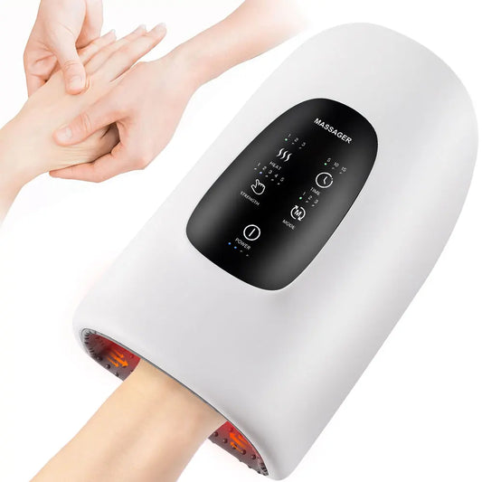 RelaxaGrip™ Smart Hand Therapy Massager – Heat & Compression Comfort