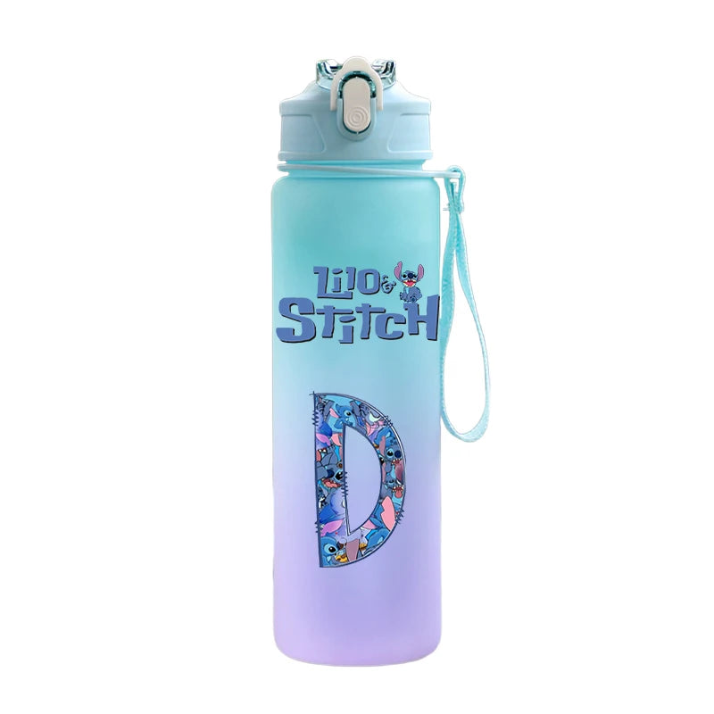 Back to school Lilo stitch 750ML Letter A-Z Print  Water Bottle 