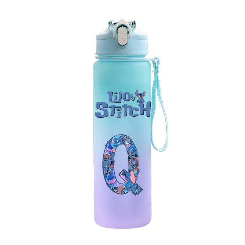 Back to school Lilo stitch 750ML Letter A-Z Print  Water Bottle 