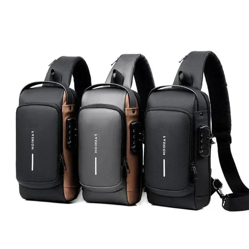  UrbanShield™ Sling Pack – USB Charging Shoulder Bag with Secure Access & Travel-Ready Design