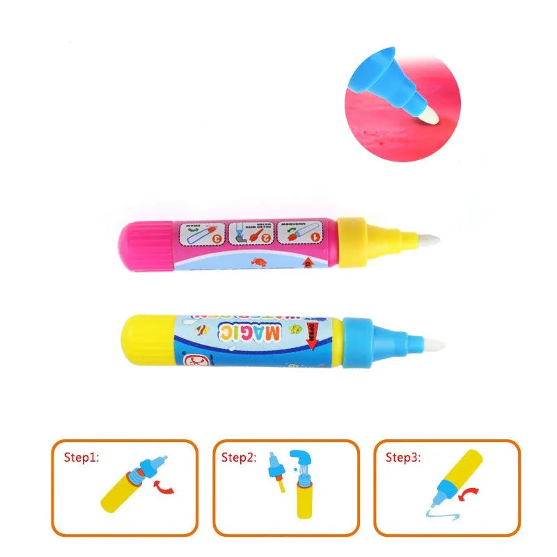 Pen Brush Painting Mat Toy Water Drawing Toy Kid Painting Writing Mat Pen Doodle Play Tool Education Toy for Children